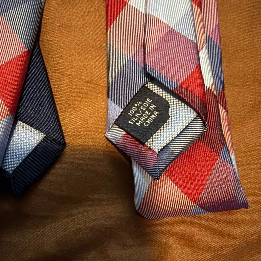 Men's Lot of Three Tommy Hilfiger 100% Italian Silk Double Print Neck Ties!